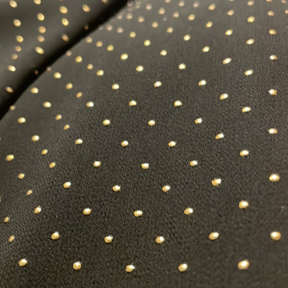 Lane Bryant Gold Textured Dot Strapless Black Layered Chiffon Mini 28 Dress - Picture 6 of 14